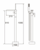 Tub Faucet Chrome Waterfall Spout For High Flow Rate Brass Bathroom Bathtub Shower Faucet