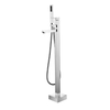 Freestanding Shower Bathtub Faucet Sanitary Ware Polished Chrome Brass Floor Mount Tub Filler With CUPC