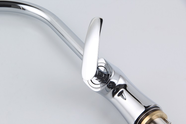 Moden Chrome Polished Single Handle Kitchen Taps Faucet Brass Kitchen Sink Tap Faucet Torneira Pia Cozinha Misturado