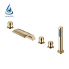 3 Three Triple Handle Tub Shower Faucet 5 Piece Bathroom Set Whirlpool Faucets Bathtub 5Pcs Bath Mixer
