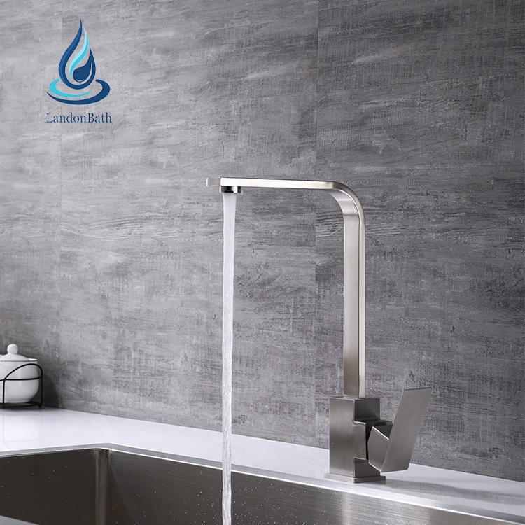 Fashion restaurant multi function sus304 kitchen faucet tap stainless steel square kitchen faucet torneiras da cozinha
