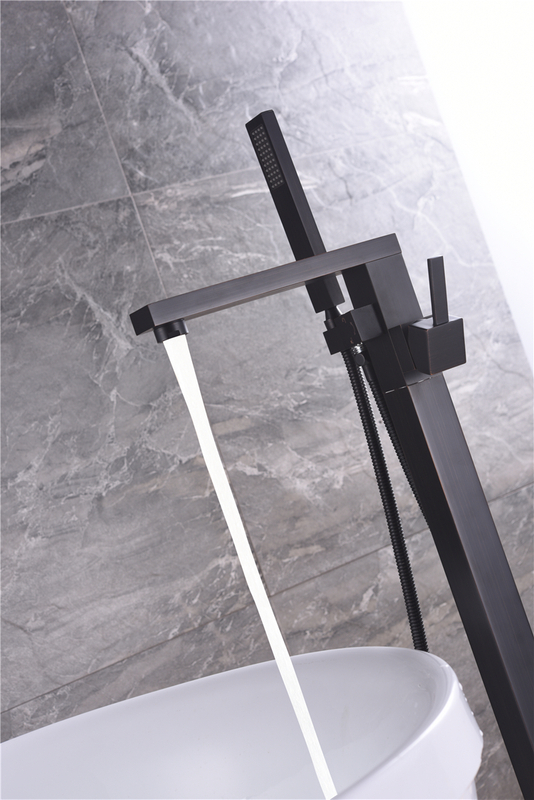 Hot factory direct floor free stand black shower faucets bathtub faucet for sale price