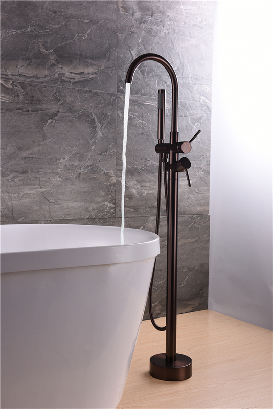 High Quality Free Standing Bathroom Bathtub Faucet with Hand Shower Freestanding Bath Tub Fillers