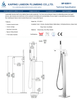 CE CUPC Watermark Matte Black Freestanding Bathtub Faucet Floor Mount Faucet with Shower Handset for Canada
