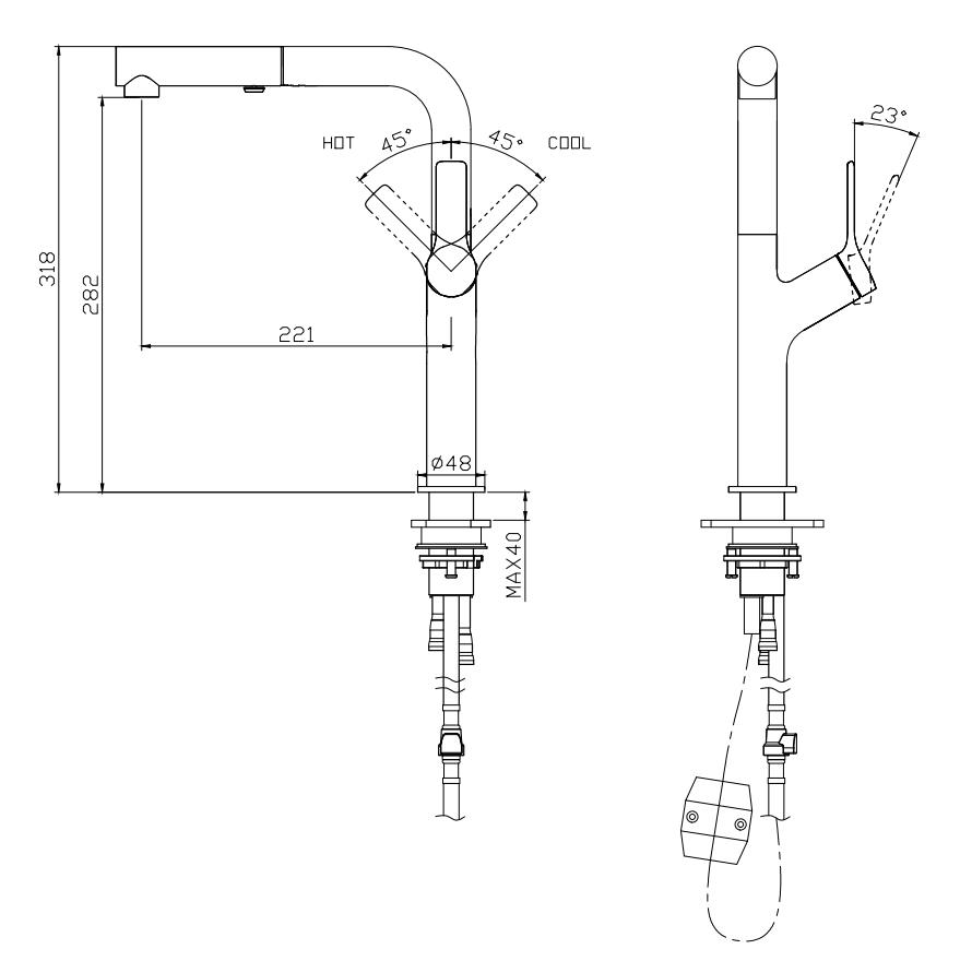 Elegant White Stainless Steel 304 Pull Out Kitchen Sink Tap White Kitchen Faucet