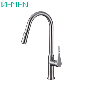 Kitchen Tap 360 Hot And Cold Pull Down Kitchen Sink Faucet Lead Free Brushed Stainless Steel 304 Faucet Tap