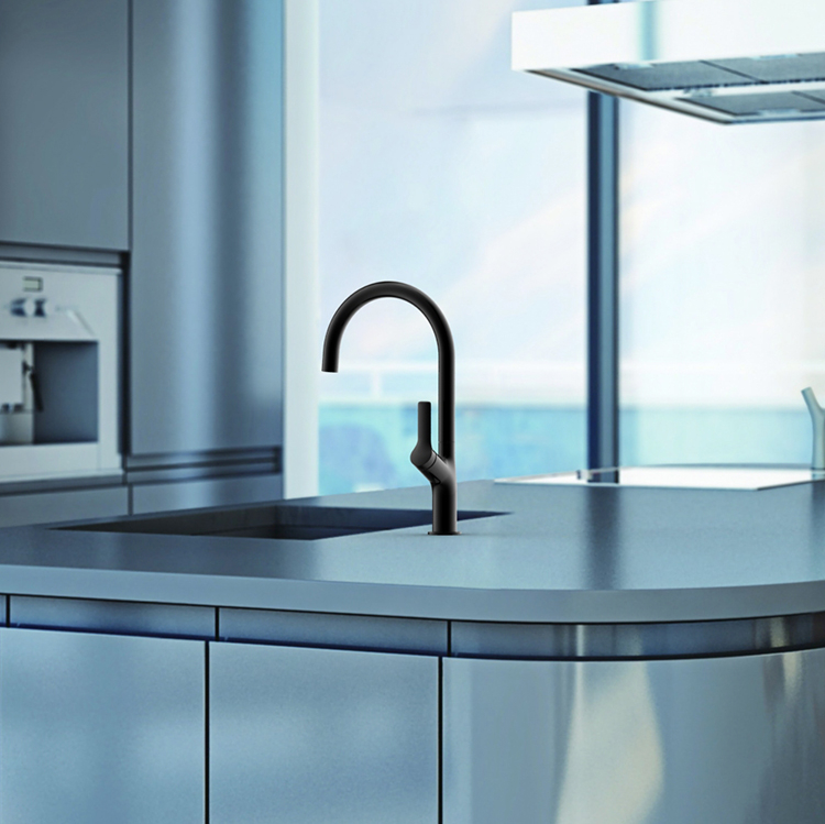 Elegant Matte Black Faucet 304 Stainless Steel Kitchen Taps Hot And Cold Water Kitchen Faucet Mixer