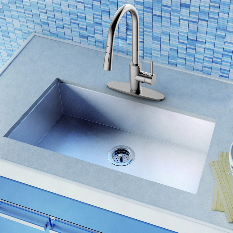 Hot And Cold Water Sink Tap 304 Stainless Steel Kitchen Faucet Pull Down Sprayer Kitchen Faucet