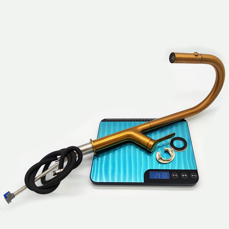 Rose Gold Faucet Single Handle Kitchen Sink Mixer Tap Pull Down Sprayer Kitchen Faucets