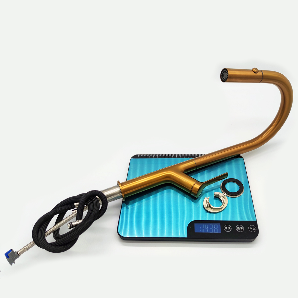 Rose Gold Faucet Single Handle Kitchen Sink Mixer Tap Pull Down Sprayer Kitchen Faucets