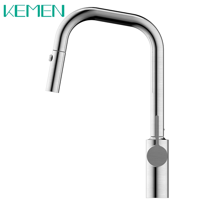New Design 304 Steel Kitchen Faucet Hot And Cold Pull Down Kitchen Sink Faucet Brushed Sink Tap