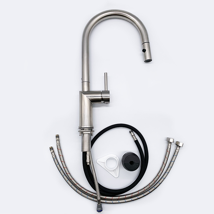 High Standard In Quality Kitchen Faucets 304 Stainless Steel Hot And Cold Water Tap Pull Down Kitchen Faucet For Sink
