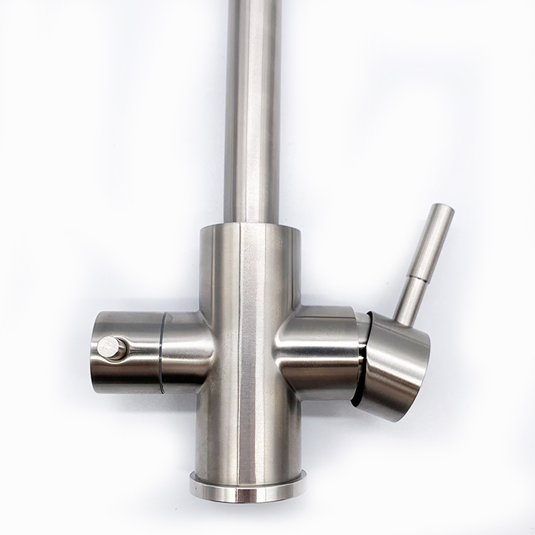 Modern Style Dual Handles Kitchen Sink Mixer Tap 304 Stainless Steel 3 Way Health Water Faucet Water Filter Kitchen