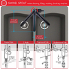 China Hot Sale 304 Stainless Steel Matte Black Kitchen Sink Mixer Pull Down Hot And Cold Kitchen Faucet