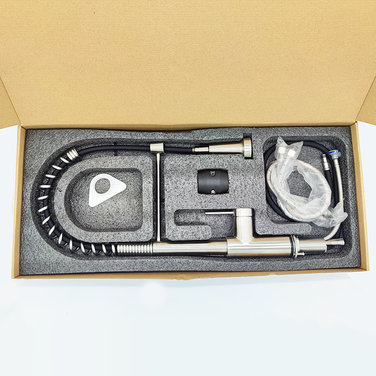 360 Degree Rotation Faucet Single Handle Mixer Tap Pull Down Spray Spring Kitchen Faucet