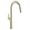 China Factory Contemporary Deck Mounted Faucet Mixer Tap Single Lever Brushed Gold Pull Down Kitchen Faucet