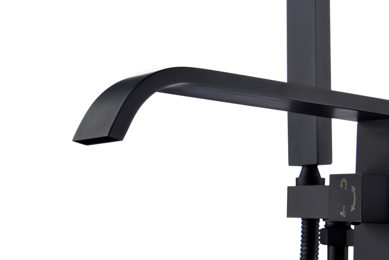Matte Black Freestanding Bathtub Faucet Thermostatic Bathroom Faucet