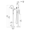 V Shape Freestanding Bathtub Faucet DF-02012-V