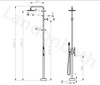 With Showerhead Freestanding Bathtub Faucet DF-02012-C