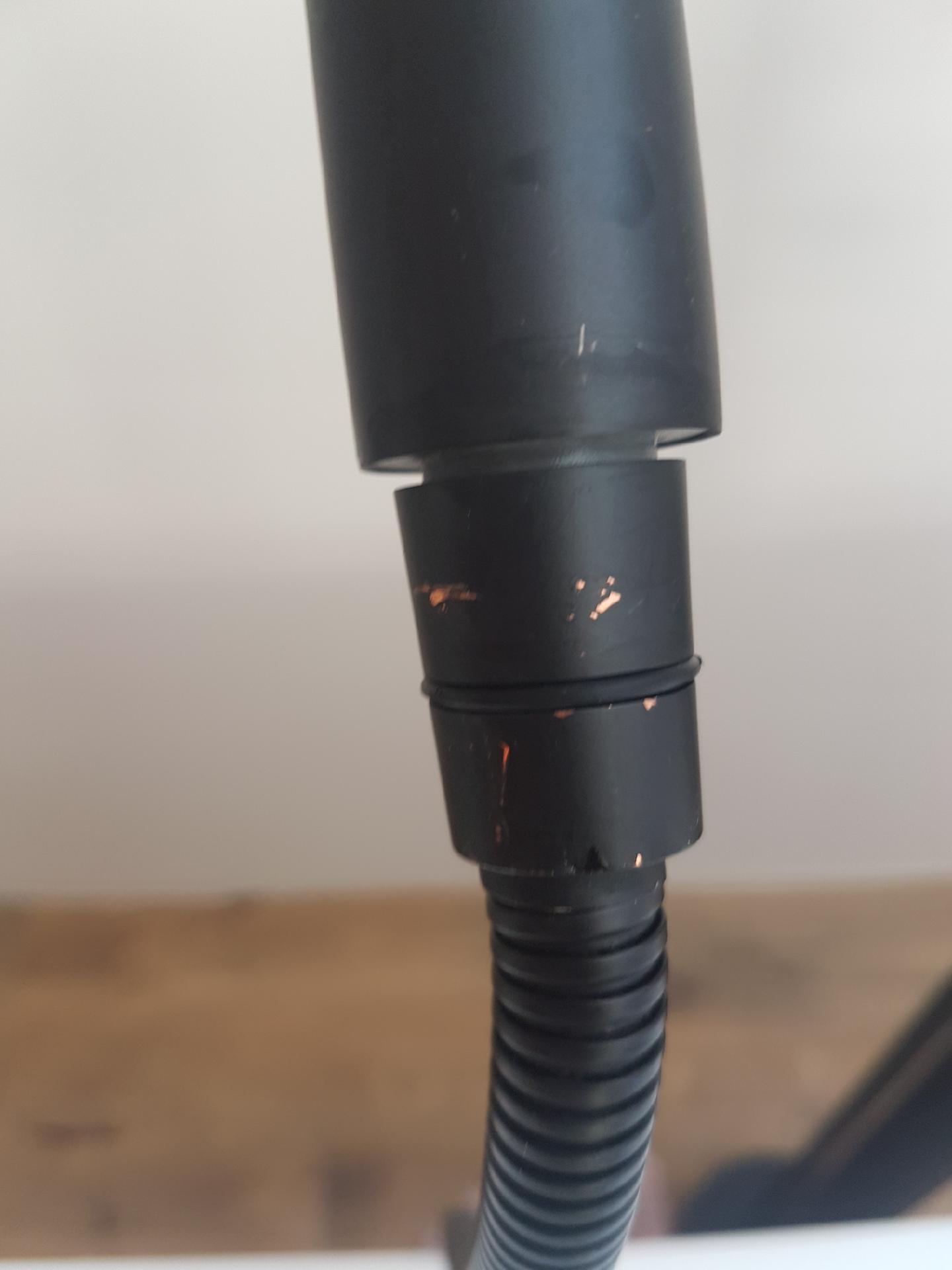 Electroplated black faucet.