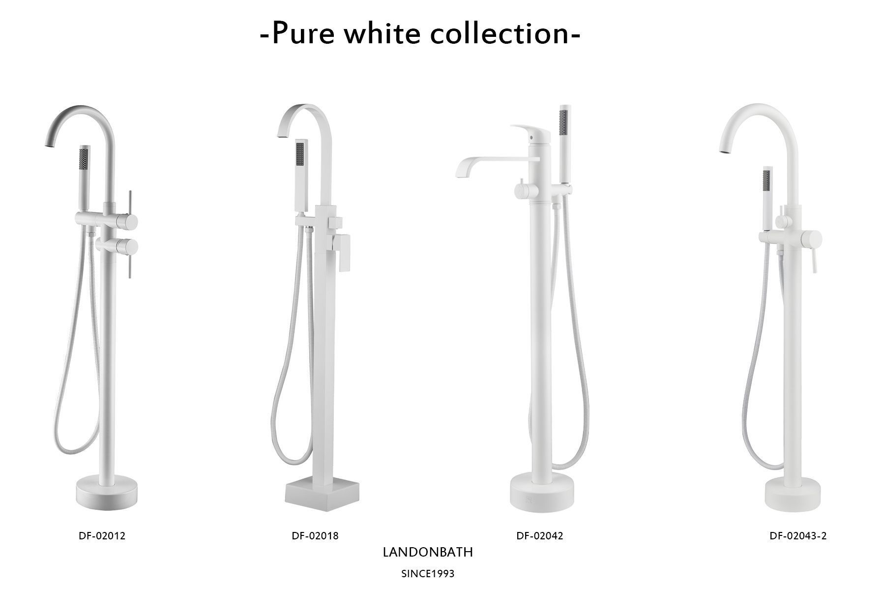 Matte White Bathtub Faucet