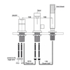 High Quality Bathroom Deck Mounted Brass 3 Pcs Shower Bath Tub Faucet Walk In Bathtub Faucets Set