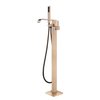 Rose Gold Modern Brass Bathtub Single Handle Freestanding Bathroom Faucet Bathtub Faucet