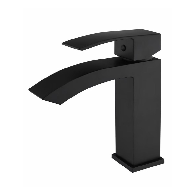 Bathroom Deck Mount Single Hole Matt Black Washbasin Water Tap Basin Faucet Torneira Preta