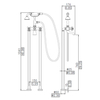 Bathrooms Classical Telephone Style Free Standing Tub Brass Faucet Cross 3 Handle Tub Faucet