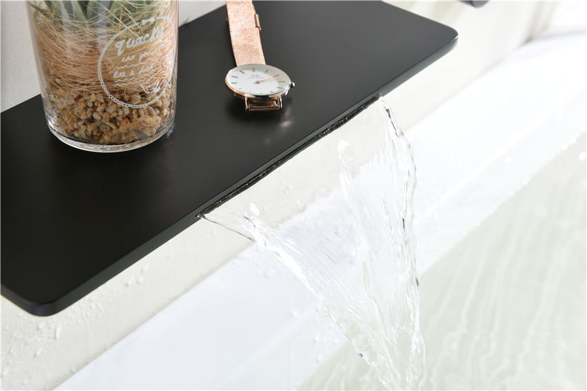 Wall Mounted Shower Mixers Water Fall Tap For Bathtub Faucets Conceal Hidden 5 Holes Bathroom Mixer Faucet Concealed Bath