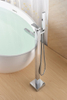 Freestanding Shower Bathtub Faucet Sanitary Ware Polished Chrome Brass Floor Mount Tub Filler With CUPC