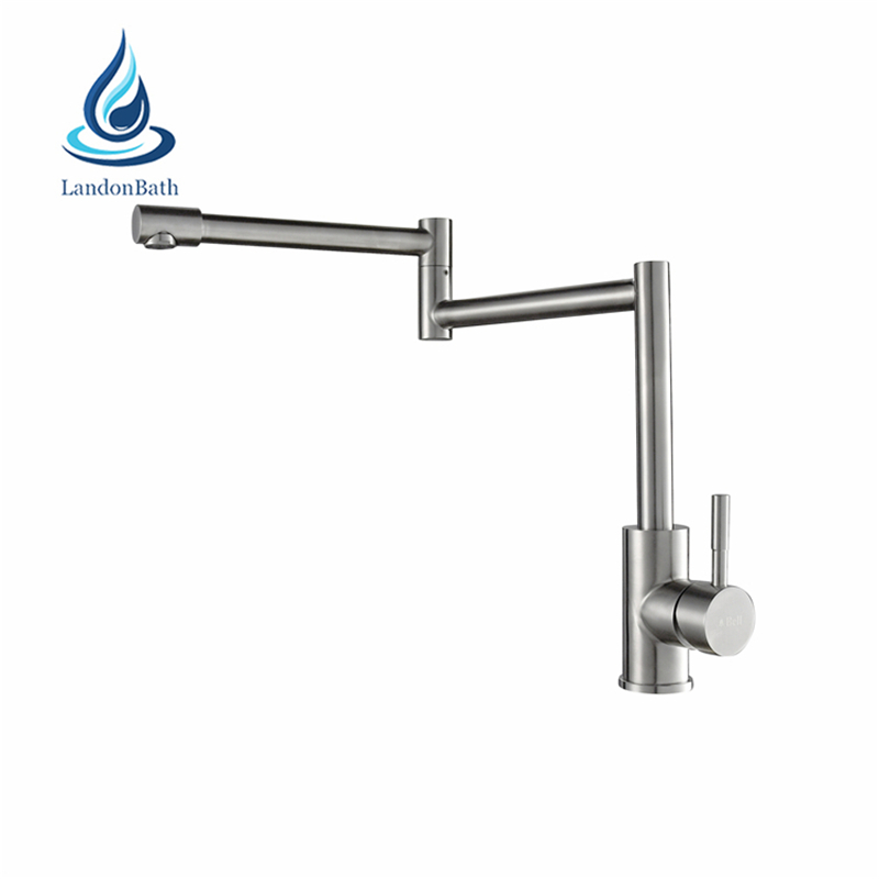 Swivel Spout Pot Filler Single Handle Sink Mixer Tap Retractable Folding Kitchen Faucet