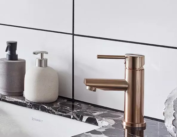 Manufacturer SUS304 Rose Gold Basin Sink Water Faucets Mixers Taps Bathroom