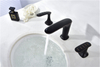 Antique Split Basin Mixer Double Handle Copper Wash Basin Faucet Three Hole
