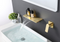 Wall Mounted Brushed Gold Bathroom Mixer Tap Waterfall Golden Basin Faucet