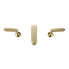 China Factory Oem Widespread Bathroom Mixer Taps Faucet For Basin Double Handle 3Hole Gold Basin Mixer