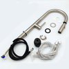 Gooseneck Faucet 304 Stainless Steel Water Mixer Tap Kitchen Faucet With Pull Down Sprayer