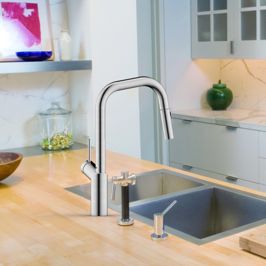 360 Degree Faucet Stainless Steel Kitchen Faucet Pull Down Hot And Cold Water Kitchen Tap Mixer