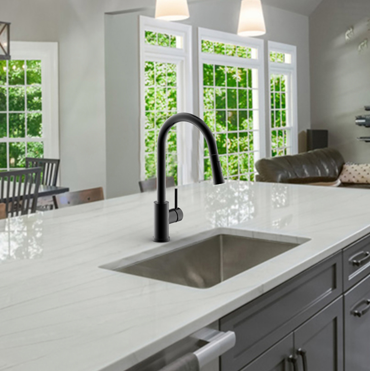 Taps Manufacturer Single Handle Pull Down Kitchen Faucets Hot And Cold Water Tap Kitchen Faucet with Deck Plate