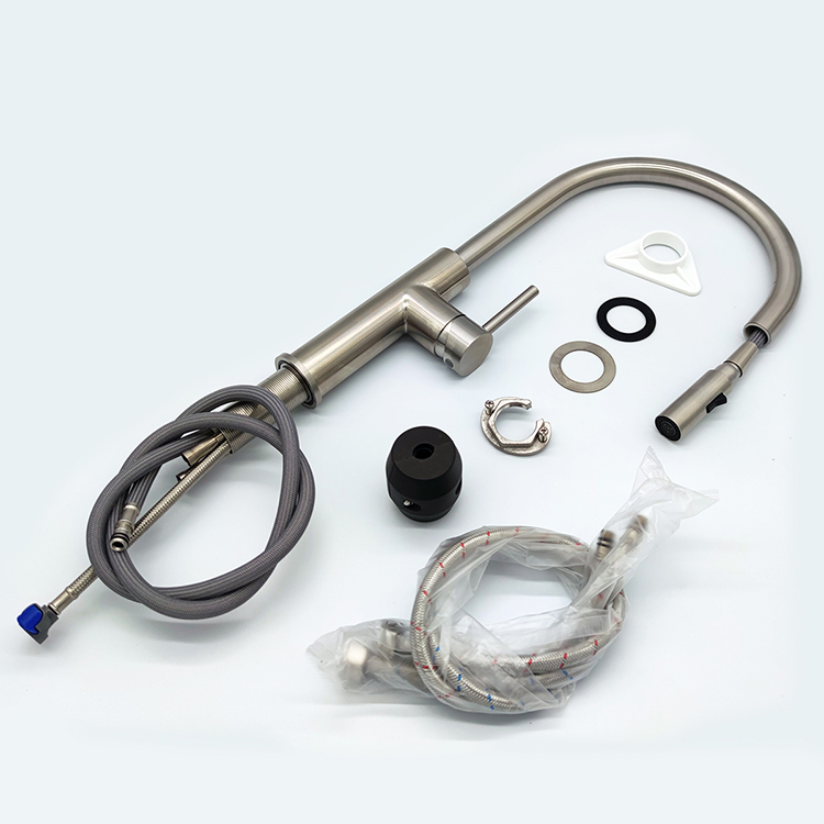 2 Functions Pull Down Kitchen Faucet Single Hole Single Handle Flexible Hose For Kitchen Faucet