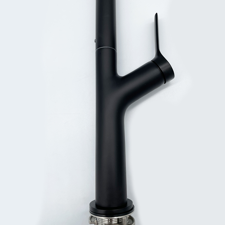 Matte Black Pull Down Kitchen Sink Faucet Single Handle Stainless Steel Pull Down Kitchen Faucet