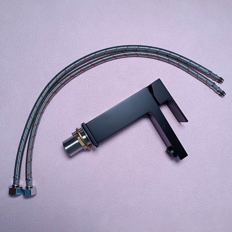 2022 New Design Matte Black Stainless Steel 304 Basin Mixer Washbasin Faucet