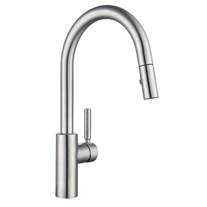 Amazon Hot Sale 304 Stainless Steel Kitchen Taps Hot And Cold Water Pull Down Kitchen Faucets with Sprayer