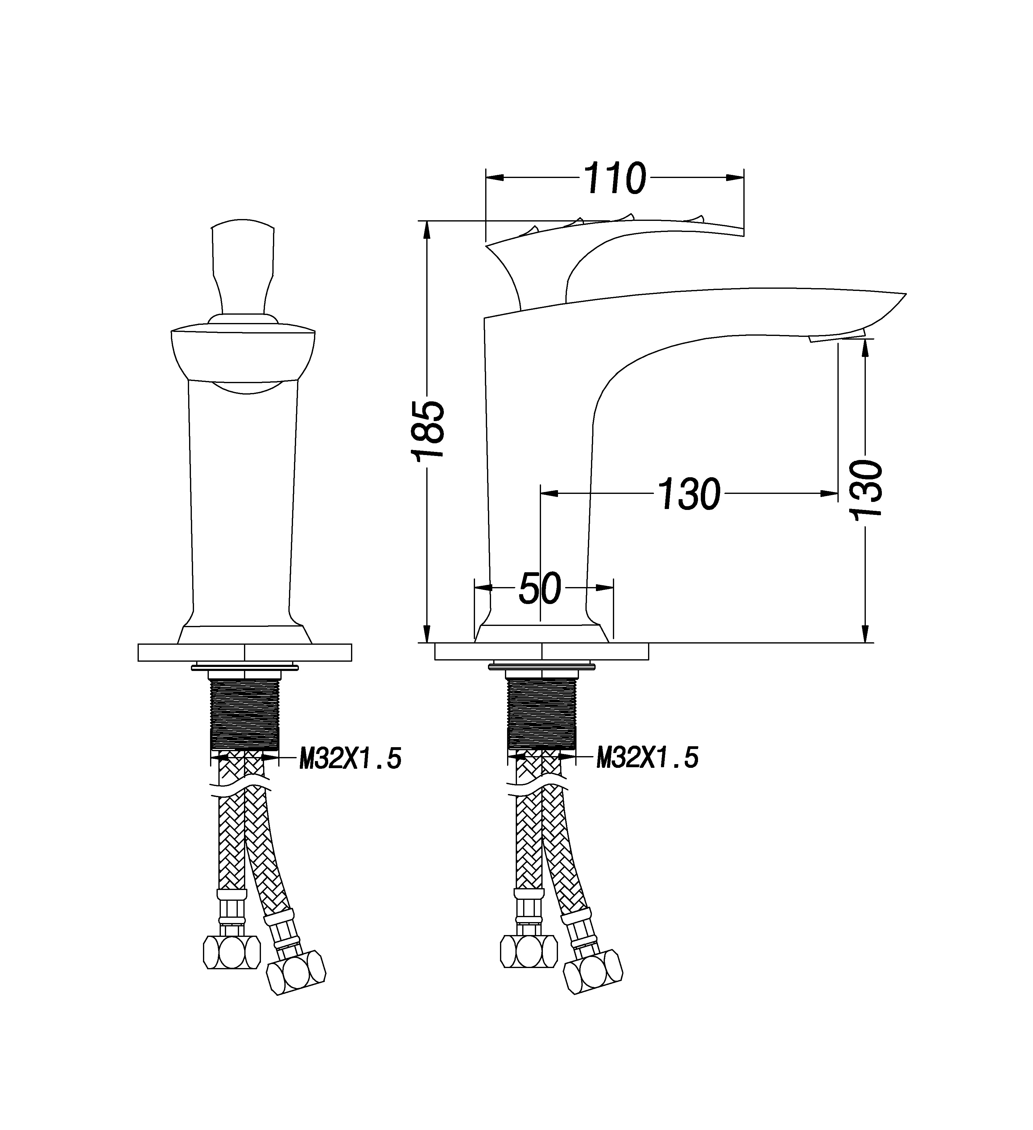 Dolphis Series Basin Mixer DF-01311