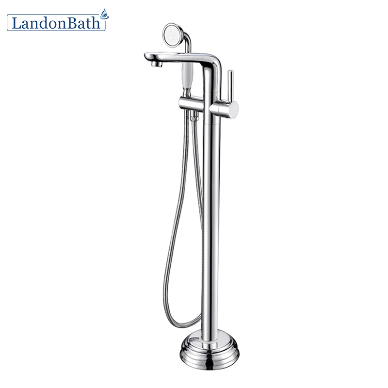 Simple Design Zinc Alloy Bathroom Faucet Classical White and Matt Black Bathtub Tap