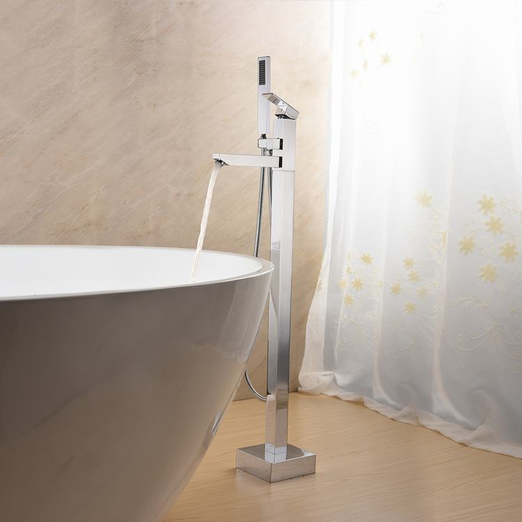 Simple Design Zinc Alloy High Quality Freestanding Bathtub Faucet