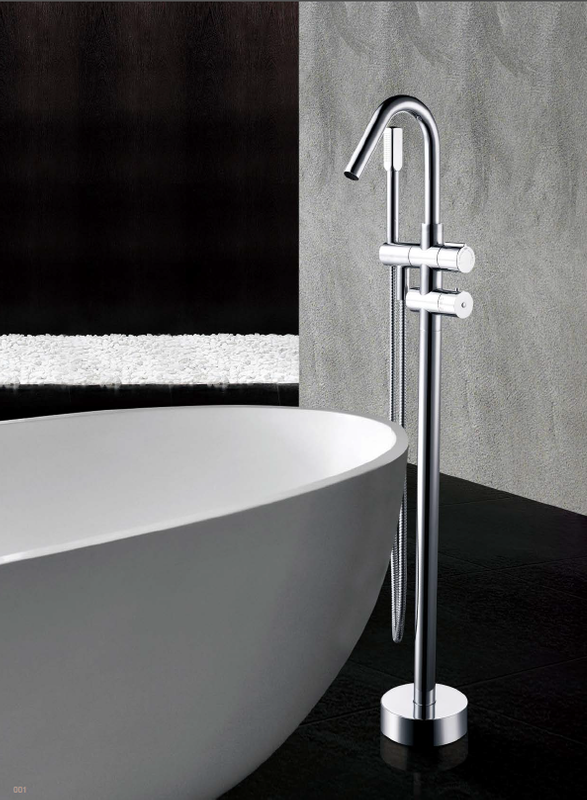2022 Factorys Price Widespread Faucet Floor-Mount Bathtub Faucet