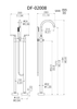 Dual Handles Freestanding Bathtub Faucet DF-02008