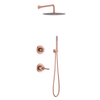 Wall Mounted Shower Head Brass Gold Color Bath And Faucet Bathroom Brushed Set Matt Black Mount Mixer Rainfall Sets Rose