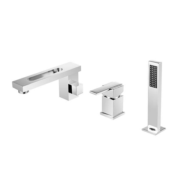 Hot Sale Hot Cold Conversion 3 Holes Deck Mounted Bathtub Shower Faucet 3 hole desk bathtub faucet
